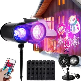 2x-rzutnik-projektor-laserowy-led-na-dom-na-sciane-12-slajdow-na-pilot-ip65