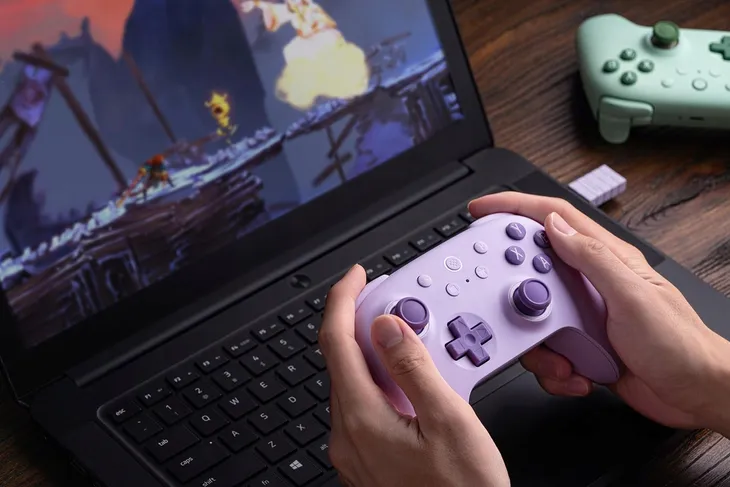 2x-pad-8bitdo-ultimate-2c-wireless-pad-purple-sposob-podlaczenia-bezprzewodowy-przewodowy