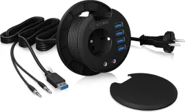 2x-hub-usb-icy-box-hub-biurkowy-4-portowy-z-gniazdem-schuko