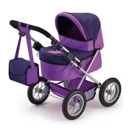 2x-wozek-dla-lalki-bayer-trendy-fioletowy-46-cm