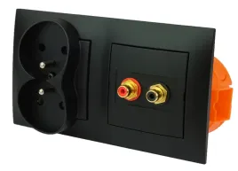 2x-gniazdo-scienne-2rca-zasilajace-230v-terminal