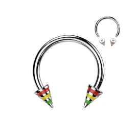 kolczyk-podkowa-rainbow-ze-stozkami-piercing4u