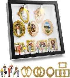 mini-muzeum-diy-shadow-box-led-zlote-ramki-prezent-ramki-figurki