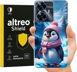 etui-na-telefon-realme-c55-plecki-case-zimowe-zwierzeta-szklo