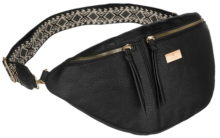 Duża nerka saszetka damska na ramię crossbody pojemna torebka PETERSON