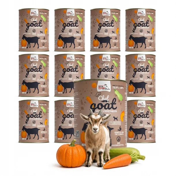 SYTA MICHA Chef Koza z warzywami Mono - mokra karma dla psa - 400 g