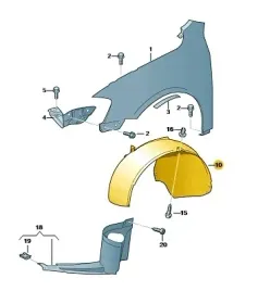 nadkole-przod-lewy-vag-oe-3aa805977-nowe-oryginalne