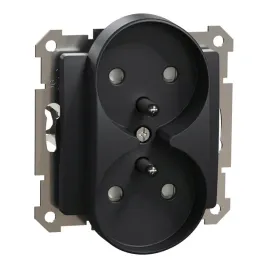 schneider-sedna-design-gniazdo-podwojne-2x2p-pe-z-przeslon-czarny-antracyt