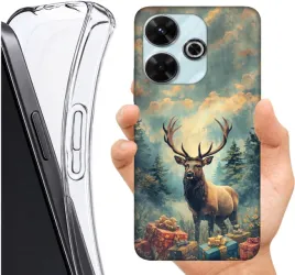 etui-altreo-na-xiaomi-redmi-13-plecki-case-wzory-jelen-jelenie-natura