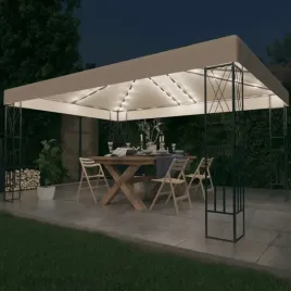 vidaxl-altana-ze-sznurem-lampek-led-3x4-m-kremowa-tkanina