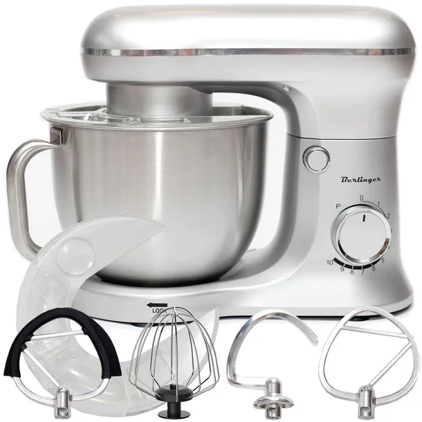 Robot kuchenny mikser planetarny BERLINGER| Mocny 3200W 5,5L | 4 mieszadła