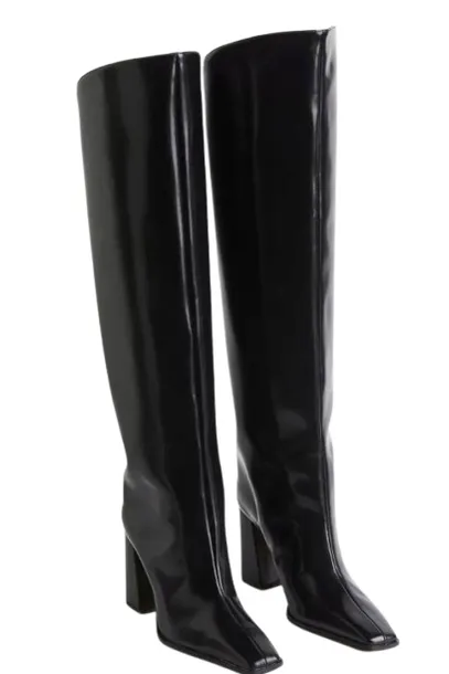 H&M KOZAKI DAMSKIE ZA KOLANO KLOCEK 38 N_B