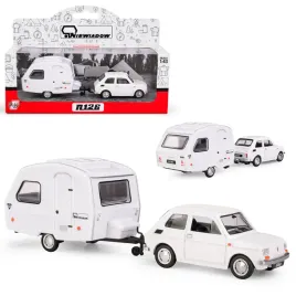 polska-motoryzacja-kolekcja-prl-fiat-126p-bialy-przyczepa-niewiadow-kemping