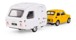 polska-motoryzacja-kolekcja-prl-fiat-126p-zolty-przyczepa-niewiadow-kemping