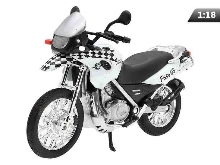 Model 1:18, BMW F650 GS DAKAR,biało-czarny