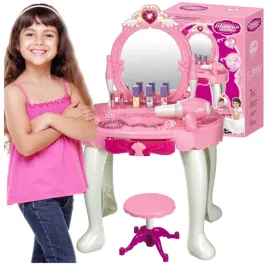 toaletka-glamour-dla-dziewczynki-suszarka-lustro-taboret-akcesoria-swiatlo
