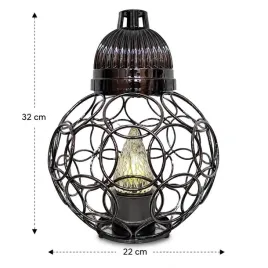 znicz-solarny-calodobowy-kula-metalowy-grafit-h-23-cm-znicz-fotowoltaiczny