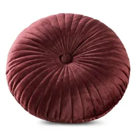 poduszka-dekoracyjna-okragla-40-cm-bordowa-welwetowa