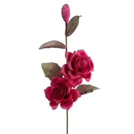 sztuczna-galazka-roz-z-pakami-83-cm-ciemnorozowa-komplet-6-szt