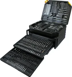 silver-zestaw-wiertel-300-szt-do-metalu-drewna-betonu-z-walizka