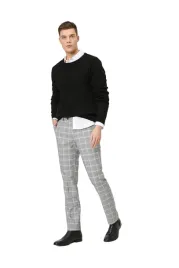koton-spodnie-meskie-casual-proste-w-krate-szare-46-5da
