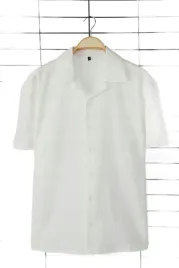 trendyol-man-biala-koszula-meska-casual-krotki-rekaw-z-kolnierzykiem-m-5da