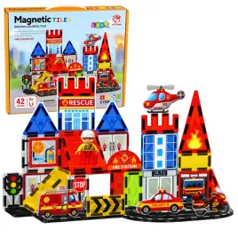 klocki-magnetyczne-konstrukcyjne-baza-strazacka-straz-pozarna-42-el