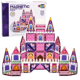 klocki-magnetyczne-konstrukcyjne-zamek-ksiezniczki-rozowe-58-el