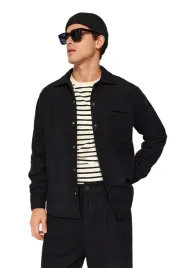 trendyol-man-czarna-koszula-meska-casual-z-kieszenia-i-guzikami-xl-5da