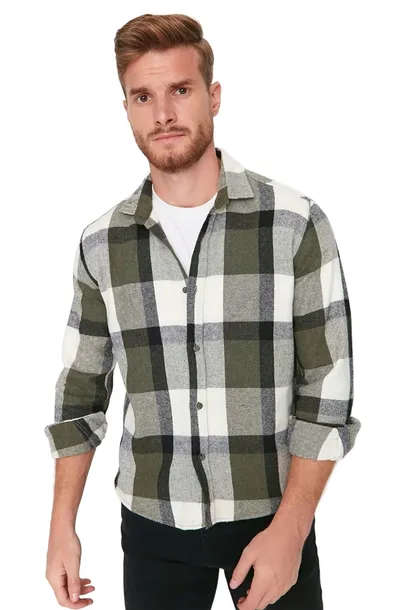 TRENDYOL MAN MĘSKA KOSZULA CASUAL W KRATĘ Z DŁUGIM RĘKAWEM XL 5DA* XL 5_A