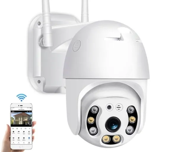 KAMERA ZEWNĘTRZNA OBROTOWA WIFI IP 4x ZOOM SD 2Mpx KOPUŁKOWA IP