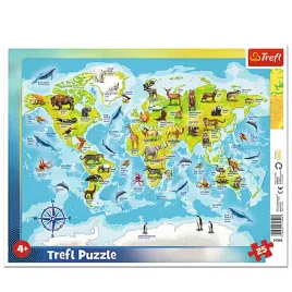 puzzle-ramkowe-trefl-25-elementow-mapa-swiata-ze-zwierzetami