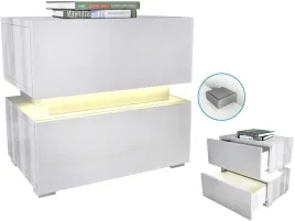 biala-szafka-nocna-50cm-50-z-szufladami-i-oswietleniem-led