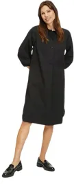 robe-legere-czarna-sukienka-z-guzikami-i-rekawem-3-4-34-j7i