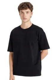 defacto-czarny-meski-t-shirt-z-okraglym-dekoltem-bez-nadruku-xs-5da