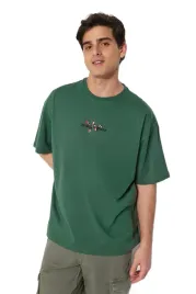 trendyol-man-zielony-t-shirt-meski-nadruk-okragly-dekolt-xl-5da