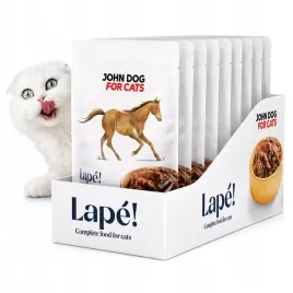 mokra-karma-dla-kota-john-dog-for-cats-lape-z-konina-10x100g-monobialkowa