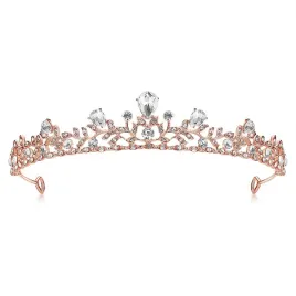 tiara-korona-metalowa-opaska-z-krysztalkami-rozowe-zloto-lovelyshop