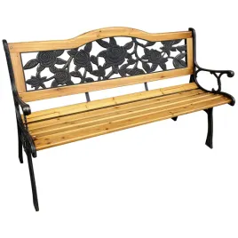 lawka-ogrodowa-z-oparciem-rosa-drewno-125-x-52-cm-nogi-zeliwne-brazowa