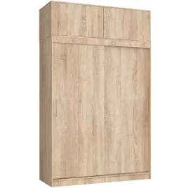 szafa-przesuwna-z-nadstawka-150-cm-garderoba-4-drzwi-8-polek-dab-sonoma