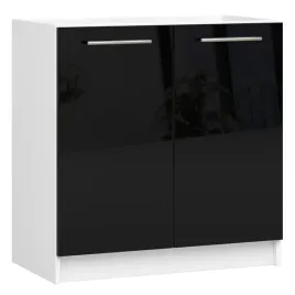 szafka-kuchenna-pod-zlew-oliwia-80-cm-2-drzwi-stojaca-biala-czarny-polysk