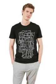 trendyol-man-czarny-t-shirt-meski-z-bialym-geometrycznym-nadrukiem-s-5da