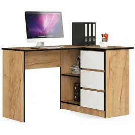 biurko-narozne-b16-124-cm-szkolne-prawe-3-szuflady-2-polki-dab-craft-biale