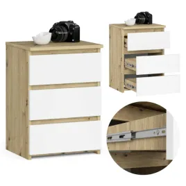 waska-szafka-nocna-dab-biala-z-3-szufladami-40-cm