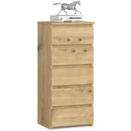 nowoczesna-komoda-40-cm-dab-artisan-5-szuflad