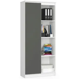 pojemny-regal-8-polek-bialy-szary-1-drzwi-80-cm