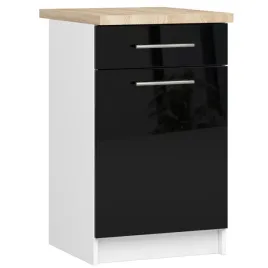 szafka-kuchenna-z-blatem-oliwia-50-cm-1sz-1-drzwi-biala-czarny-polysk