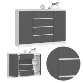 komoda-salon-140-biala-szara-4-szuflady-2-drzwi