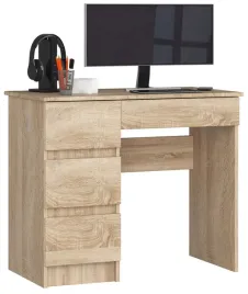 biurko-dla-nastolatka-sonoma-4-duze-szuflady-90-cm