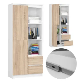 regal-do-salonu-bialy-sonoma-2-szuflady-7-polek-80